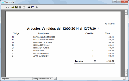 Reportes de Ventas