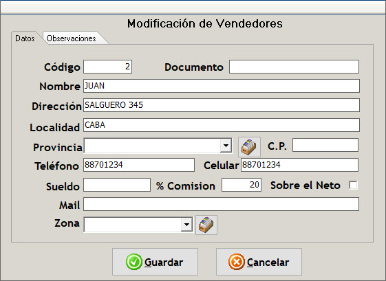 Ficha de Vendedor de Plus 7