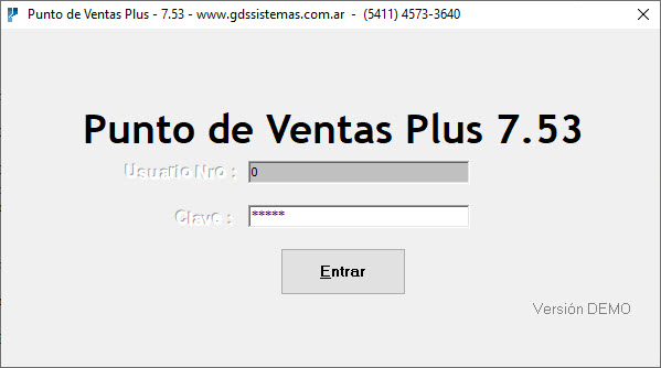 Ingreso de usuario con número y clave