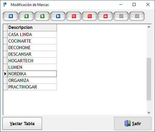 Tabla Auxiliar de Marcas de Plus 7