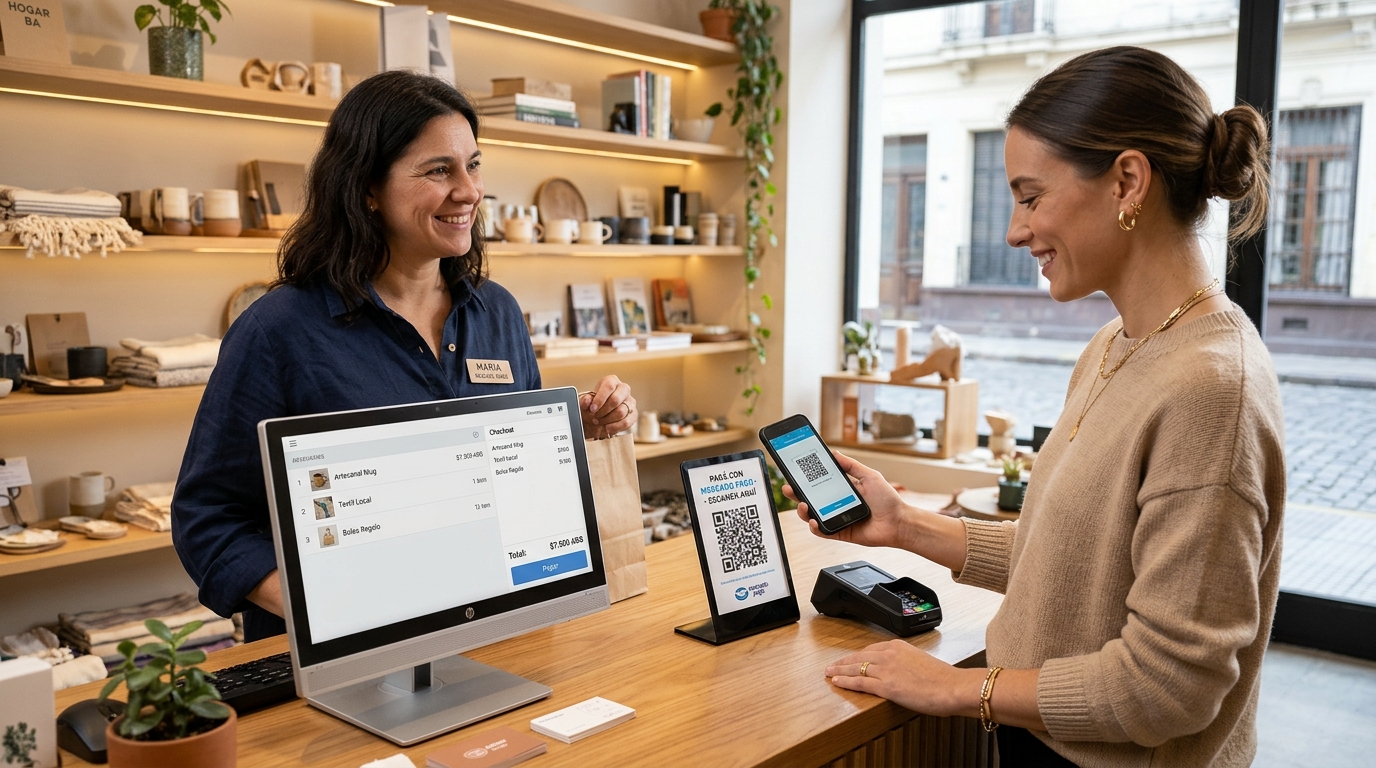 Cobro rápido con Mercado Pago en mostrador conectado a Plus Web